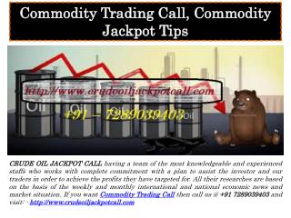 Commodity Trading Call, Commodity Jackpot Tips