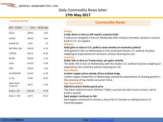 RIPPLES-COMMODITY-DAILY-REPORT-17-MAY-2017