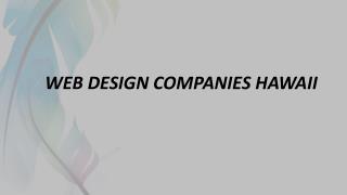 Web Design Companies Hawaii