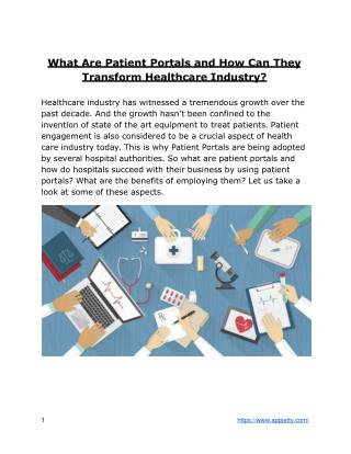 What Are Patient Portals and How Can They Transform Healthcare Industry?