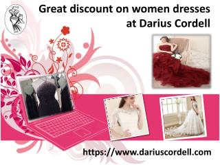 Get Darius Cordell unique dresses at huge discounts