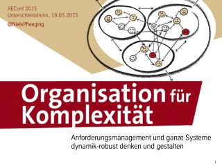 Organisation für Komplexität: Anforderungsmanagement und ganze Systeme... Keynote bei der REConf 2015 (Unterschleissheim