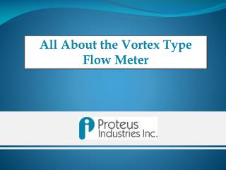 Vortex type flow meter for industry : Proteus Industries
