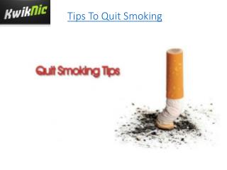 Tips To Quit Smoking