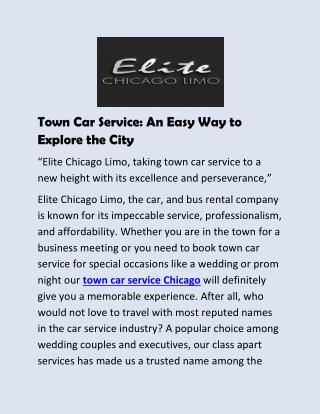 Chicago Town Car Service