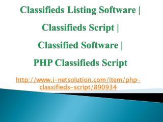 Classified Software | PHP Classifieds Script – i-Netsolution