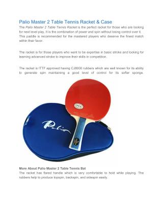 Palio Master 2 Table Tennis Racket