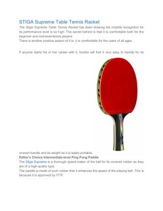 STIGA Supreme Table Tennis Racket