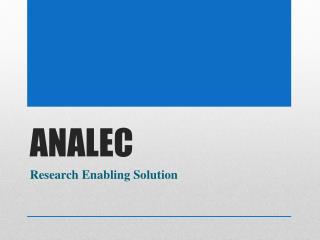 Research Management Software For Business Analysis - Analec.com