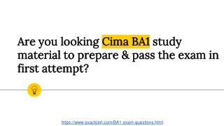 Cima BA1 Exam Dumps