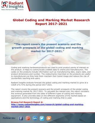 Global Coding and Marking Market Research Report 2017-2021