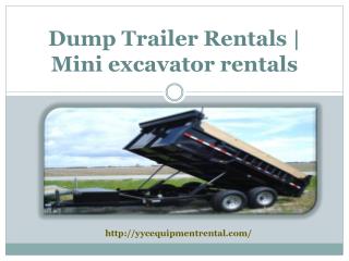 CALGARY Dump Trailer Rentals