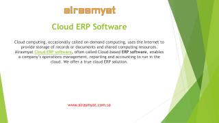 Get professional organizational environment with Alrasmyat Cloud ERP software