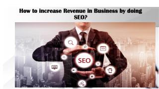 How to increase Revenue in Business by doing SEO?