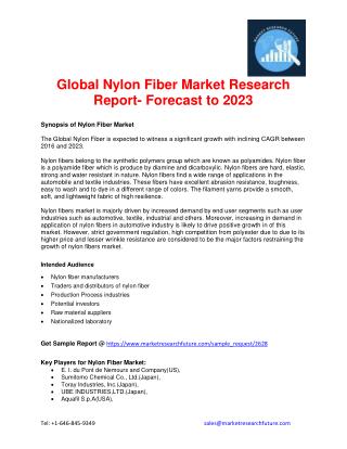 Global Nylon Fiber Market Research Report- Forecast to 2023