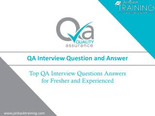 Software Quality Assurance (QA) Testing Interview Questions & Answers