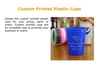 Custom Printed Plastic Cups