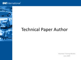 Technical Paper Author