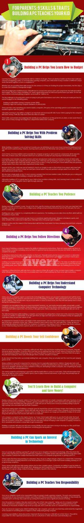 9 Skills & Traits Building a PC Teaches Your Kid