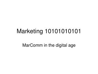 Marketing 10101010101
