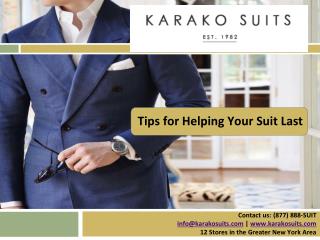 Tips for Helping Your Suit Last