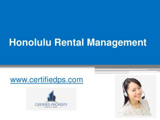 Honolulu Rental Management - www.certifiedps.com