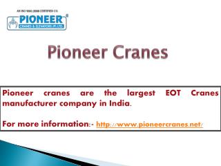 EOT Crane manufacturers in India