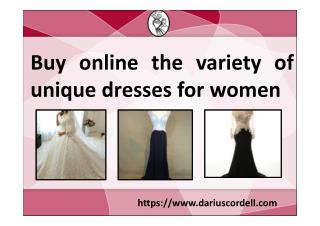 Get latest collection of dresses from Darius Cordell