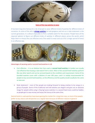 vintage watches