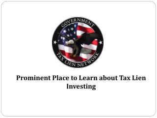 Prominent Place to Learn about Tax Lien Investing