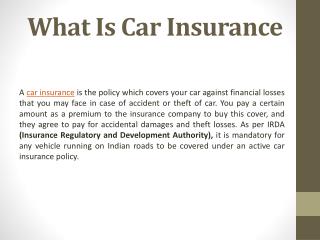 What Is Car Insurance