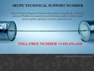 Skype Support Number 1-855-676-2448