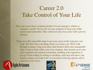 Career 2.0 Take Control of Your Life