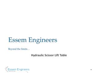 Hydraulic Scissor Lift Table from Essem Engineers
