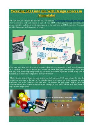 Weaving SEO into the Web Design ervices in Ahmedabd