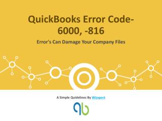 QuickBooks Error Code- 6000, -816