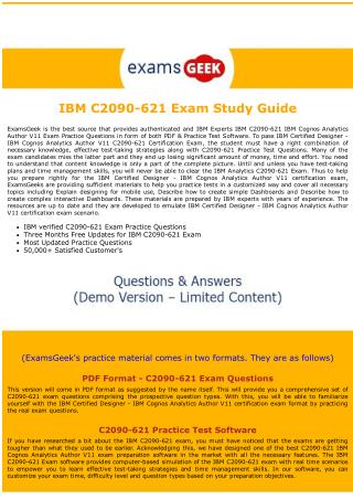 C2090-621 IBM Data Analytics Exam Dumps