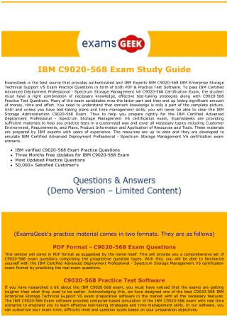 C9020-568 Dumps - IBM Enterprise Storage Technical Support V5 Exam