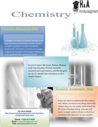 chemistry homework assignment help