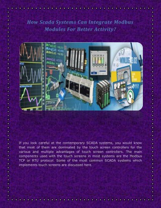 How Scada Systems Can Integrate Modbus Modules For Better Activity