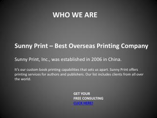 Sunny Print – Companies that Make books in China
