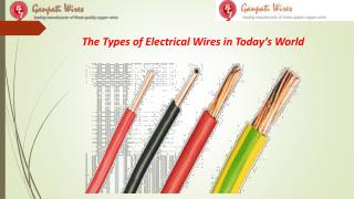 The Types of Electrical Wires in Today’s World