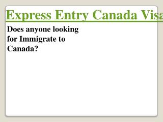 Express Entry Canada Visa