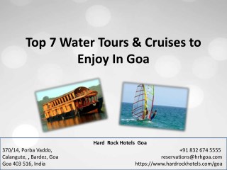 Top 7 Water Tours & Cruises to Enjoy In Goa