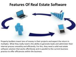 Features Of Real Estate Software
