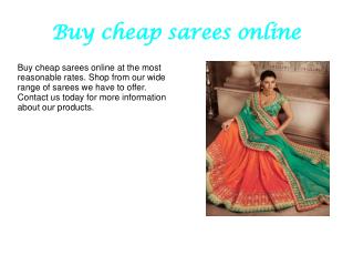 Buy cheap sarees online