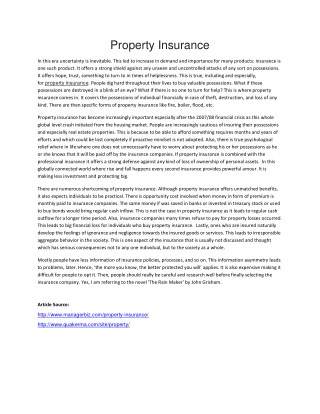 Property Insurance