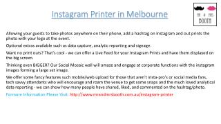 Instagram Printer in Melbourne