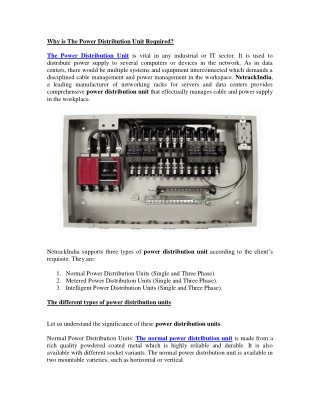 power distribution unit