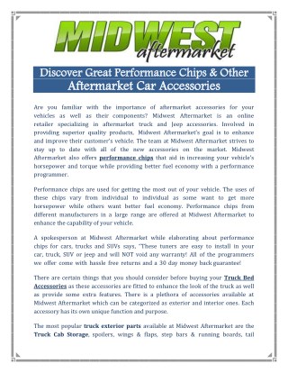 Aftermarket Car Accessories